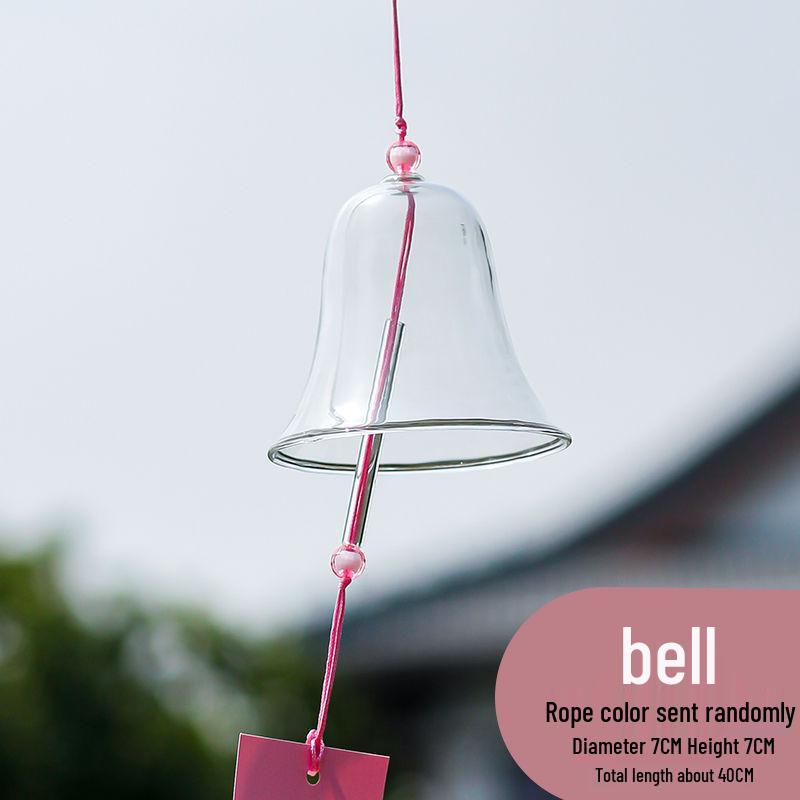 Cherry Blossom Glass Wind Chime - DIY Transparent Hanging Ornament