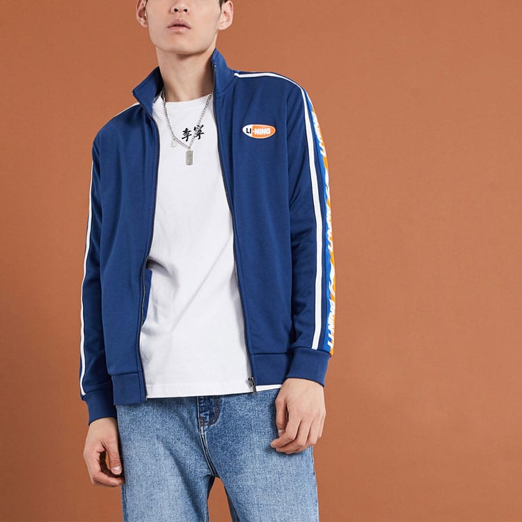 Li Ning Jackets Unisex Navy Stand Collar Moderate Other AWDQ368-10