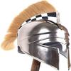 Full Size Display Medieval Warrior18G Greek Corinthian Armor Helmet w/Plume Silver