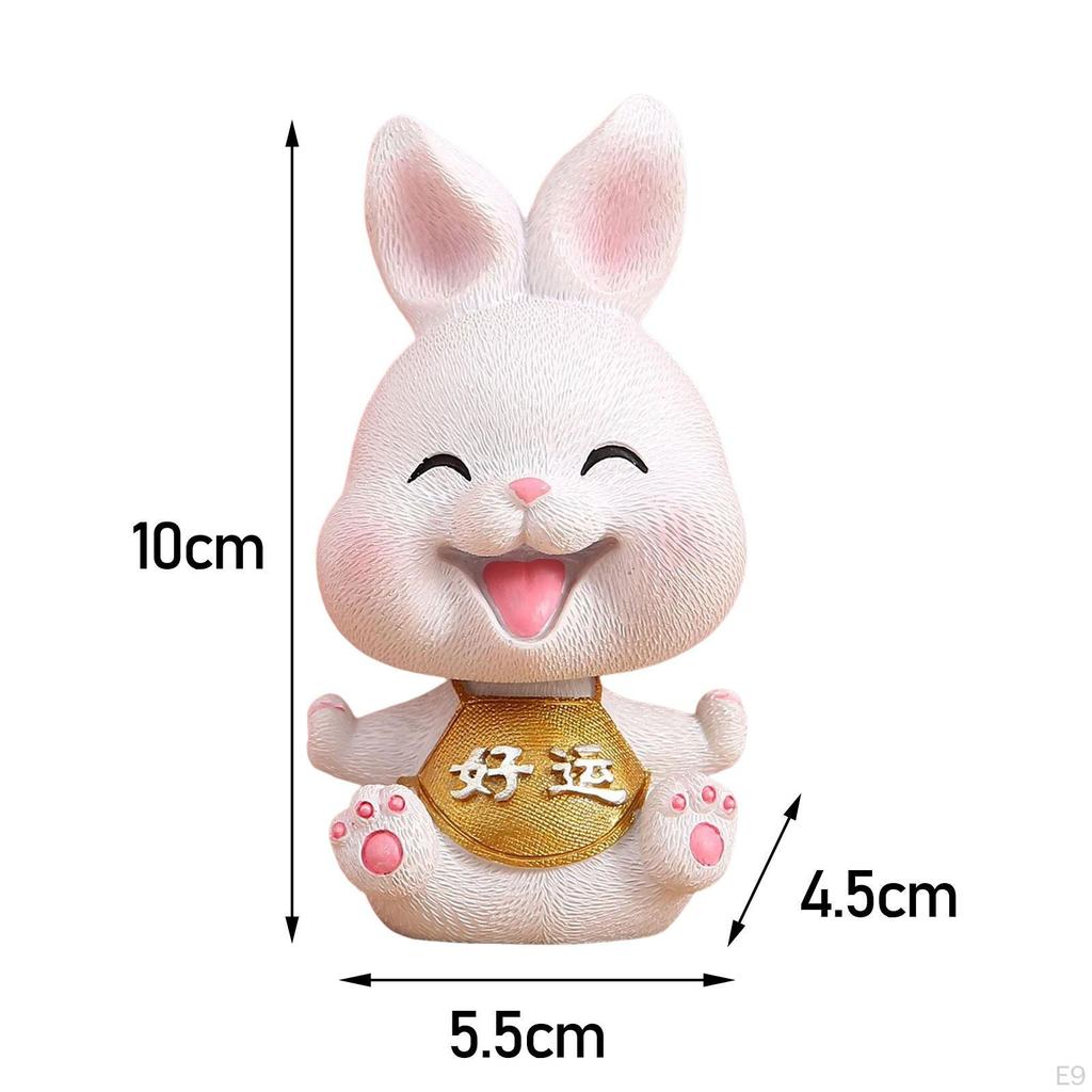 Statue Bunny Small Figurine for Office Cake Toppers Home Decor