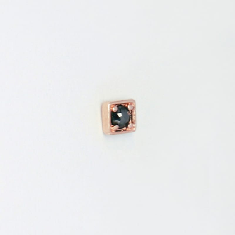 Less Is More 14K Gold Blue Flower Earring & Piercing