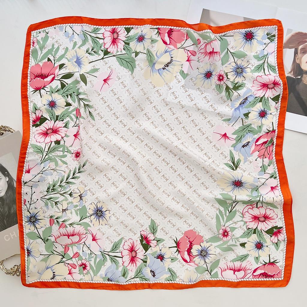 Spring and Summer Graffiti Flowers 71 * 71 Square Scarf Travel Sunscreen Headscarf Practical High-end Scarf for Mother