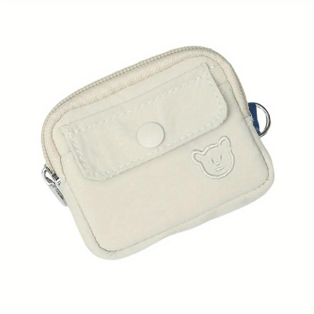 Neu Nylon Geldbörse Reißverschluss Mehrzweck Kleine Brieftasche Kopfhörer Tasche