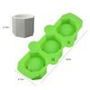 Eiswürfelbehälter Silikonform Behälter für Cocktail Whiskey Schokolade 3 Vertiefungen(Grün)