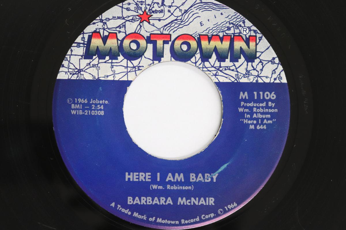 

7inch Record BARBARA MCNAIR - Here I Am Baby / My World Is Empty M1106 MOTOWN 1966 US Soul/Funk Used