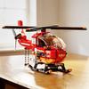 Non-Toxic 424Pcs Red Airplane Model Building Blocks Toy Firefighting Aircraft Puzzle Bricks Sets Educational Toys Desktop Ornament Gifts