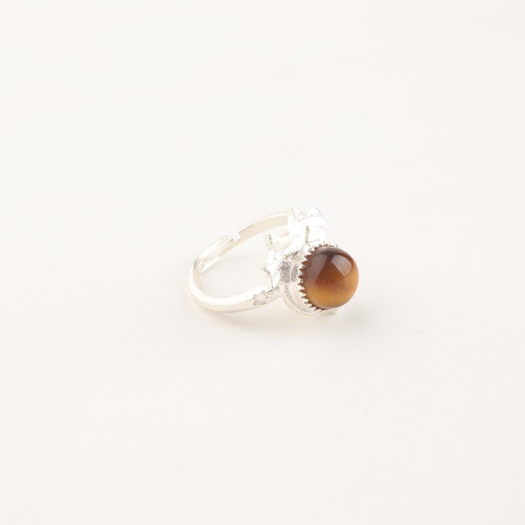 Natural Yellow Tiger Eye Gemstone 925 Sterling Silver Jewelry Handcrafted Ring RR-67-25
