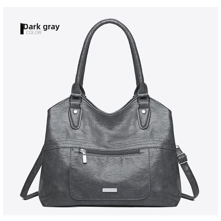 Single Shoulder Mom Girl Large Capacity Soft Leather Casual Bag Trendy Crossbody Handbag
