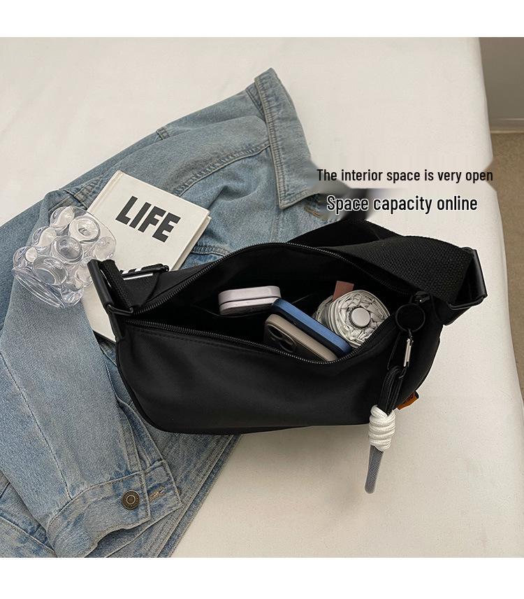 Trendy Korean-Style Nylon Crossbody Dumpling Bag for Women