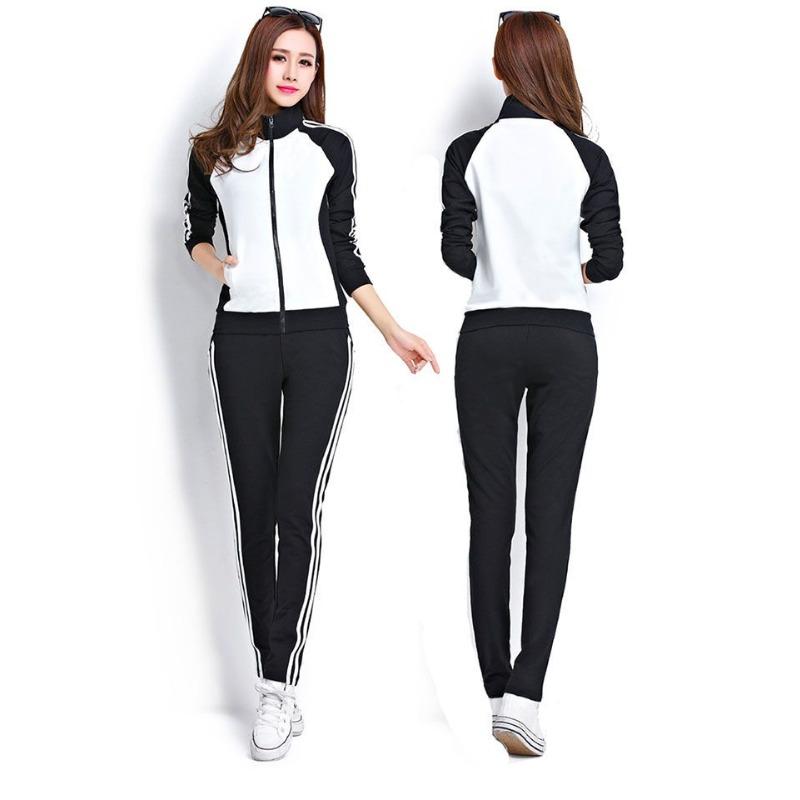 Premium Women Sportswear Set Spring Autumn Casual Running Outfit Korean Style Loose Fit Two Piece Fashionable