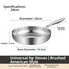 1Pcs Cooking Pan 304 Stainless Steel Pan 38.5*5.5cm Flat Bottomed Pans Suitable For Pancakes And Steaks Kitchen Cookware