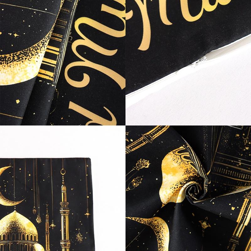Eid Mubarak Cushion Cover Pillow Case Ramadan Kareem Decoration For Home Muslim Islam Party Decor Eid Al Adha Supplies
