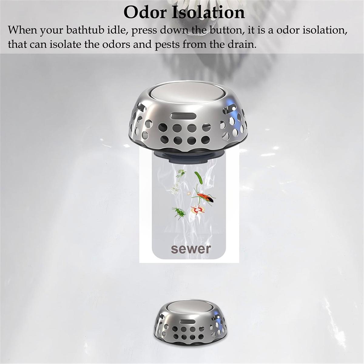 

New Bathtub Drain Stopper, -Up Tub Stopper with Strainer, Shower Drain Hair Catcher, Bathtub Plug Bath Drain Hole China Mainland