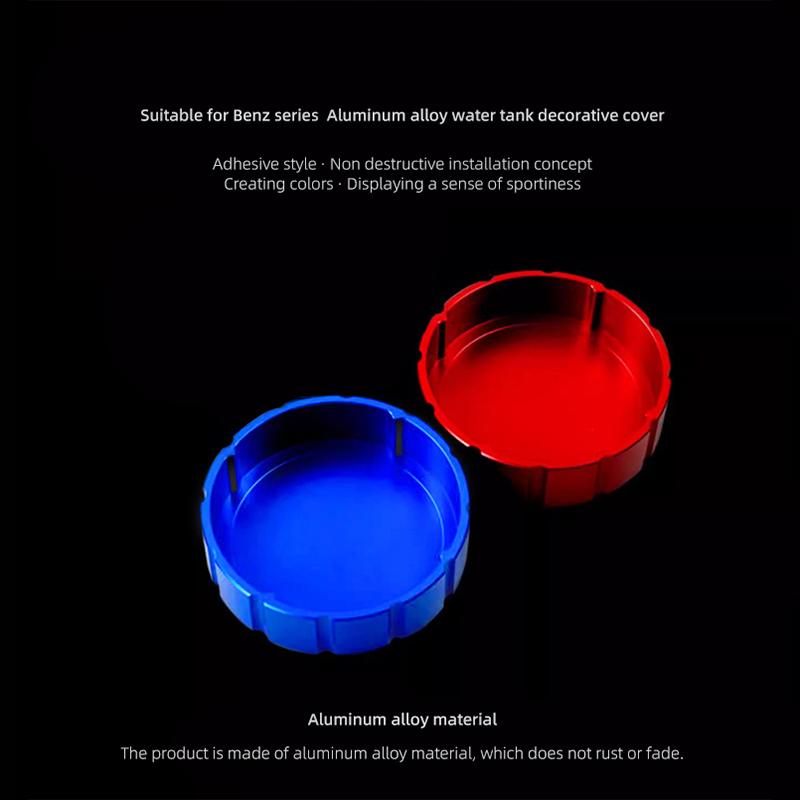Car Water Tank Cap Aluminum Alloy Tank Decorative Sticker Cover For Mercedes Benz AMG W204 W205 W203 W211 W212 W213 W201 W210