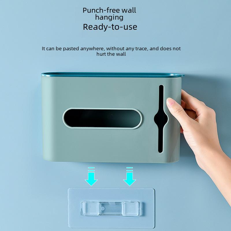 Wandmontierte, stanzfreie Aufbewahrungsbox für Müllbeutel für Küche & Badezimmer