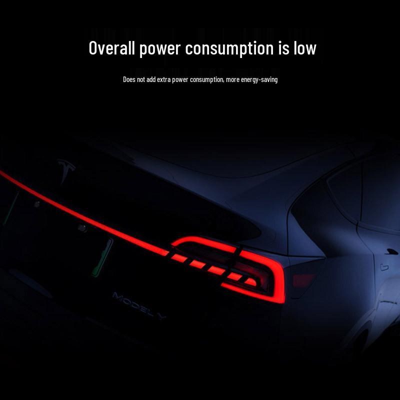Compatible with Tesla Y/3 Tail Light Assembly, Saber-Style LED Running Lights & Flowing Turn Signals.