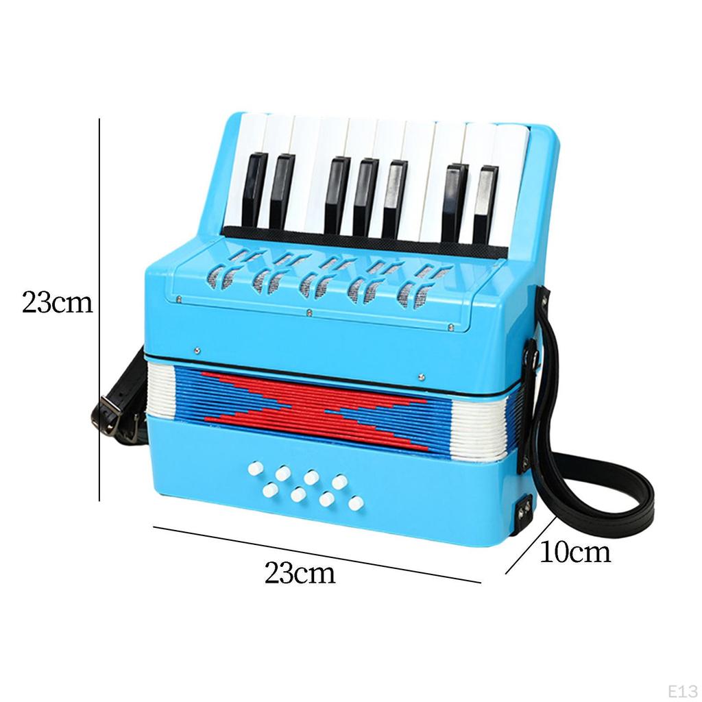 17 Keys 8 Bass Piano Accordion Educational Musical Toys Lightweight Kids Toy for Boys