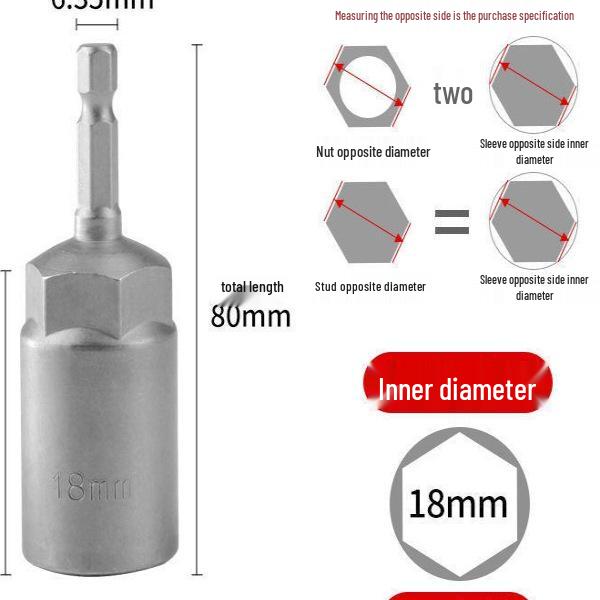 Deep Socket Extension Set for Electric Hex and Pneumatic Drills
