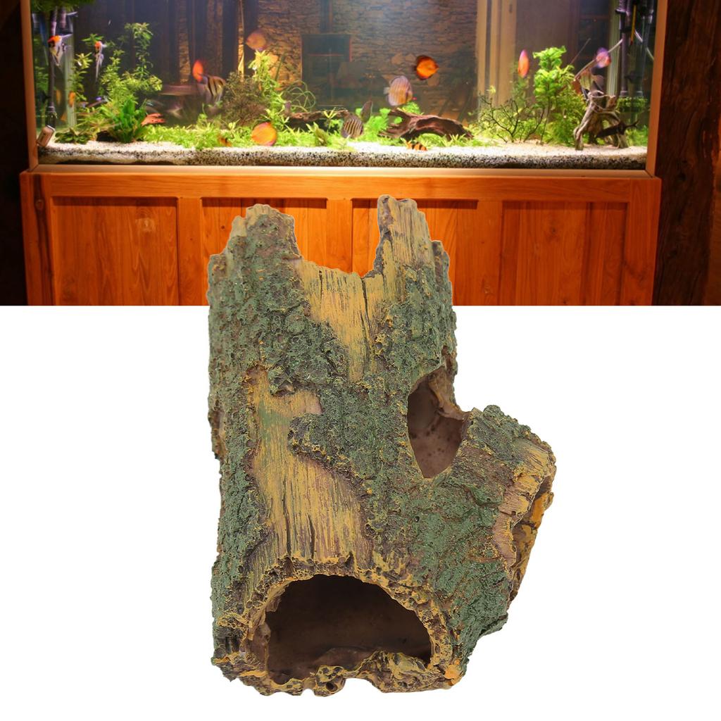 Wood   Aquarium Ornament Simulation Resin Fish   Artificial Tree Hole Ornament for Aquascaping