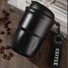 ZISIZ Portable Lanyard Stainless Steel Insulated Coffee Mug