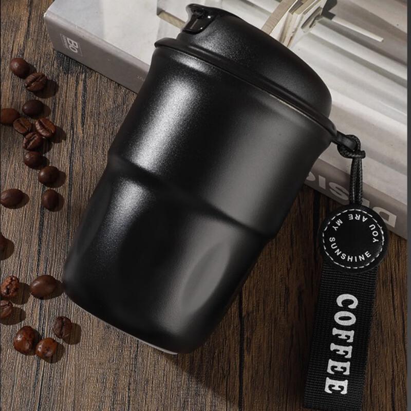 ZISIZ Portable Insulated Coffee Cup with Handle