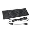 K 800 Keyboard with Touchpad Wired Ultra Thin Mini Compact Touch Keyboard with HUB Function