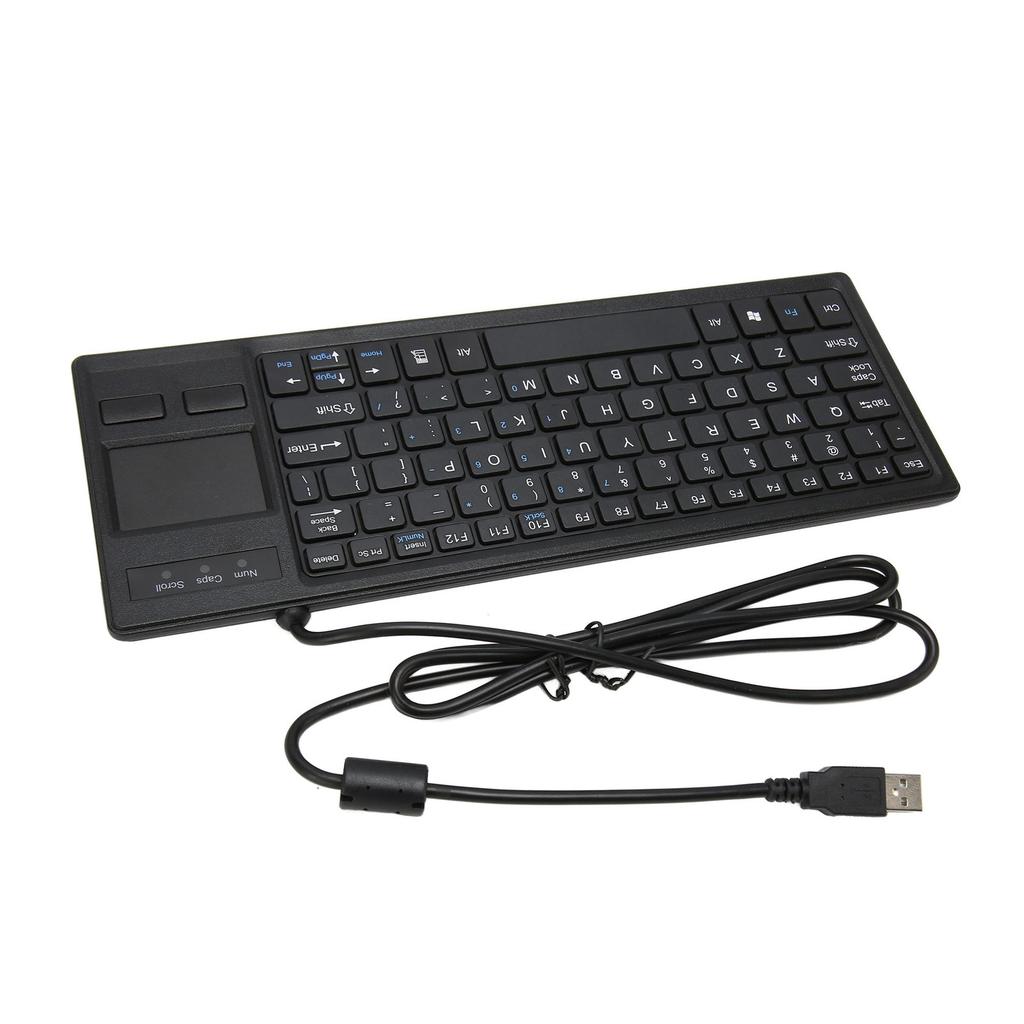 K 800 Keyboard with Touchpad Wired Ultra Thin Mini Compact Touch Keyboard with HUB Function