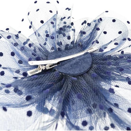 DRESHOW Fascinators Hat Flower Mesh Ribbons Feathers on a Headband and a Clip Tea Party Headwear for Girls and Women