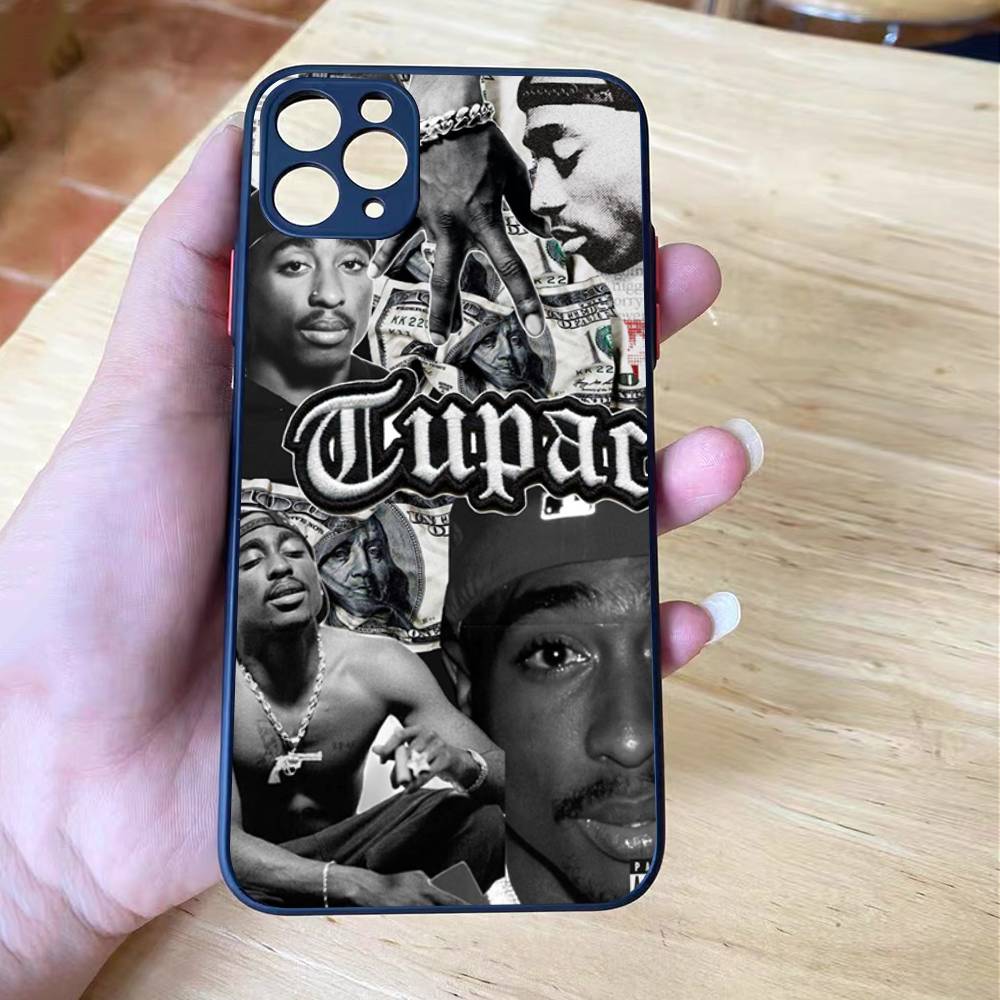 Rapper 2Pac Singer Tupac Cover For iPhone X XS 11 12 13 14 15 16 pro MAX mini Phone Case Matte shockproof