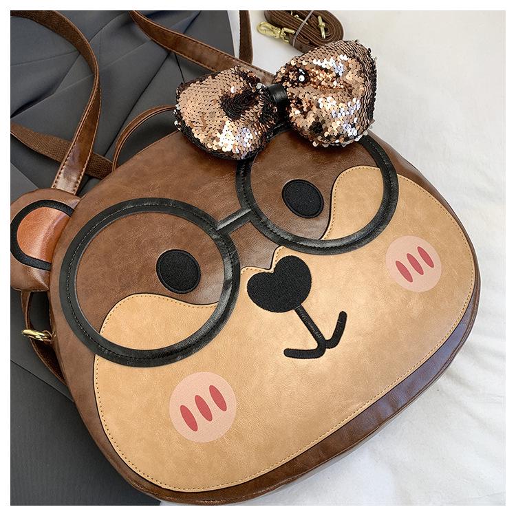 Zaino a tracolla da donna Katie Bear 2025: Design Orso Cartone Animato, Grande Capacità