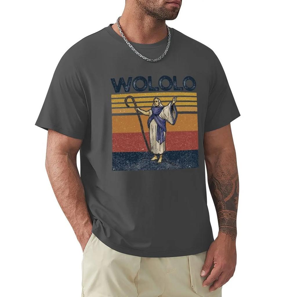 Best Wololo Age of Empires II Vintage T Shirts Cartoon Graphic TShirts Cool Short Sleeve Clothing Streetwear T-Shirts Tee Tops