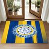 Leeds United Design Crystal Velvet Rug Soft Decorative Mat for Bedroom Entrance