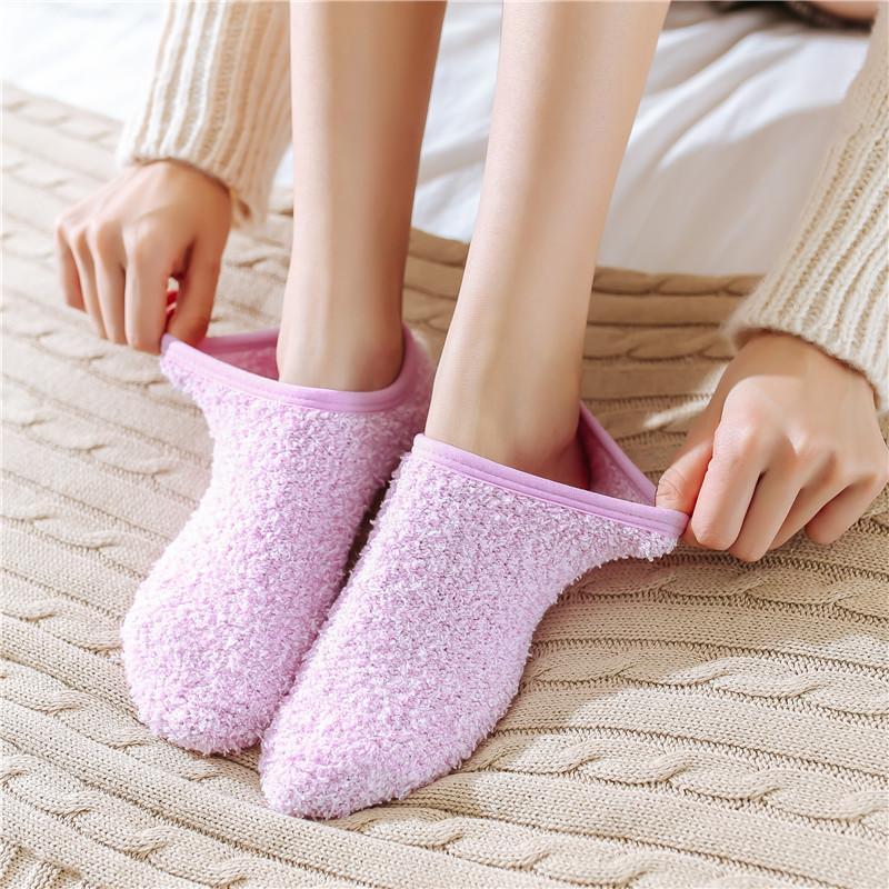 Plush Fleece Women's Indoor Slippers Non-Slip Soft Sole Winter Warm House Floor Shoes Cute Slippers, Home Comfort Footwear