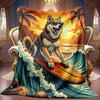 A 2D Surfing Shiba Inu Themed Flannel Blanket with Soft High-definition Digital Printing, a Cooling Blanket Suitable for All Seasons! Soft and Breatha
