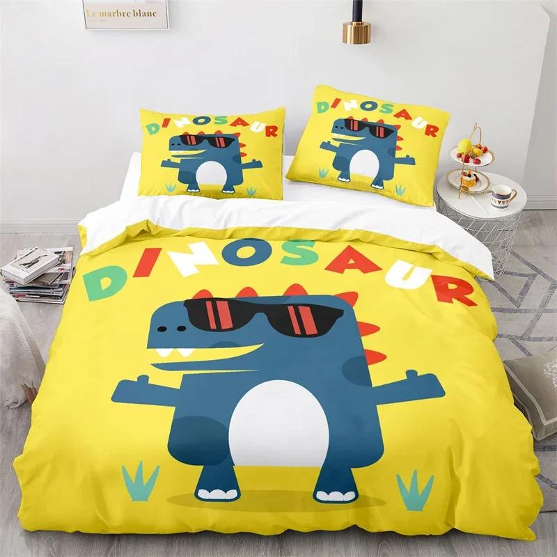 Comforter Cartoon Dinosaur Cute Animal Bedding Set Twin For Kids Boys Girls Decor Microfiber Comforter