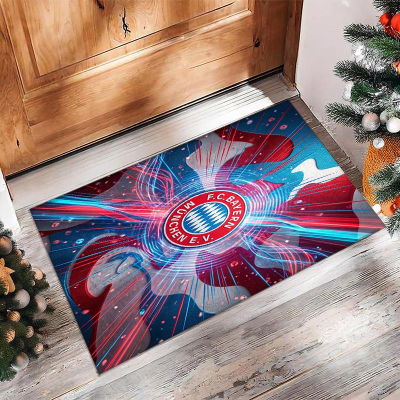 Bayern Munich Printed Flannel Area Rug Non Slip Soft Polyester Floor Carpet Indoor Decor Mat for Bedroom Living Room Sofa Game Room Home Decoration