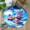 1pc Dragon Ball4 Print Round Carpet Chair Round Carpet Suitable for Bedroom Living Room Home Decorative Carpet