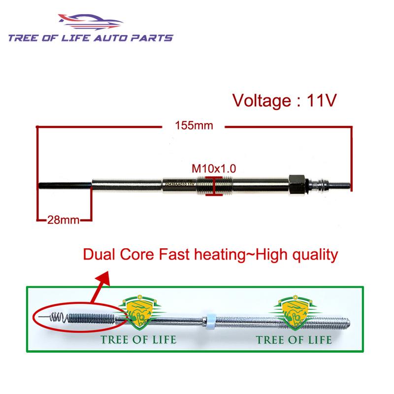 4X 11V New Heater Glow Plugs For Subaru Outback II 2.0 D AWD 2009-2014 Fits Subaru XV 2.0D 2012-2017 22439AA010 22439AA000