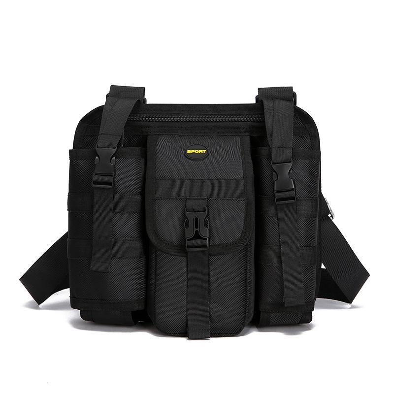 

TS JYL laptop bag,New Leisure Shoulder Bag Men Outdoor Water Bottle Holder Trend Satchel OneSize чёрный