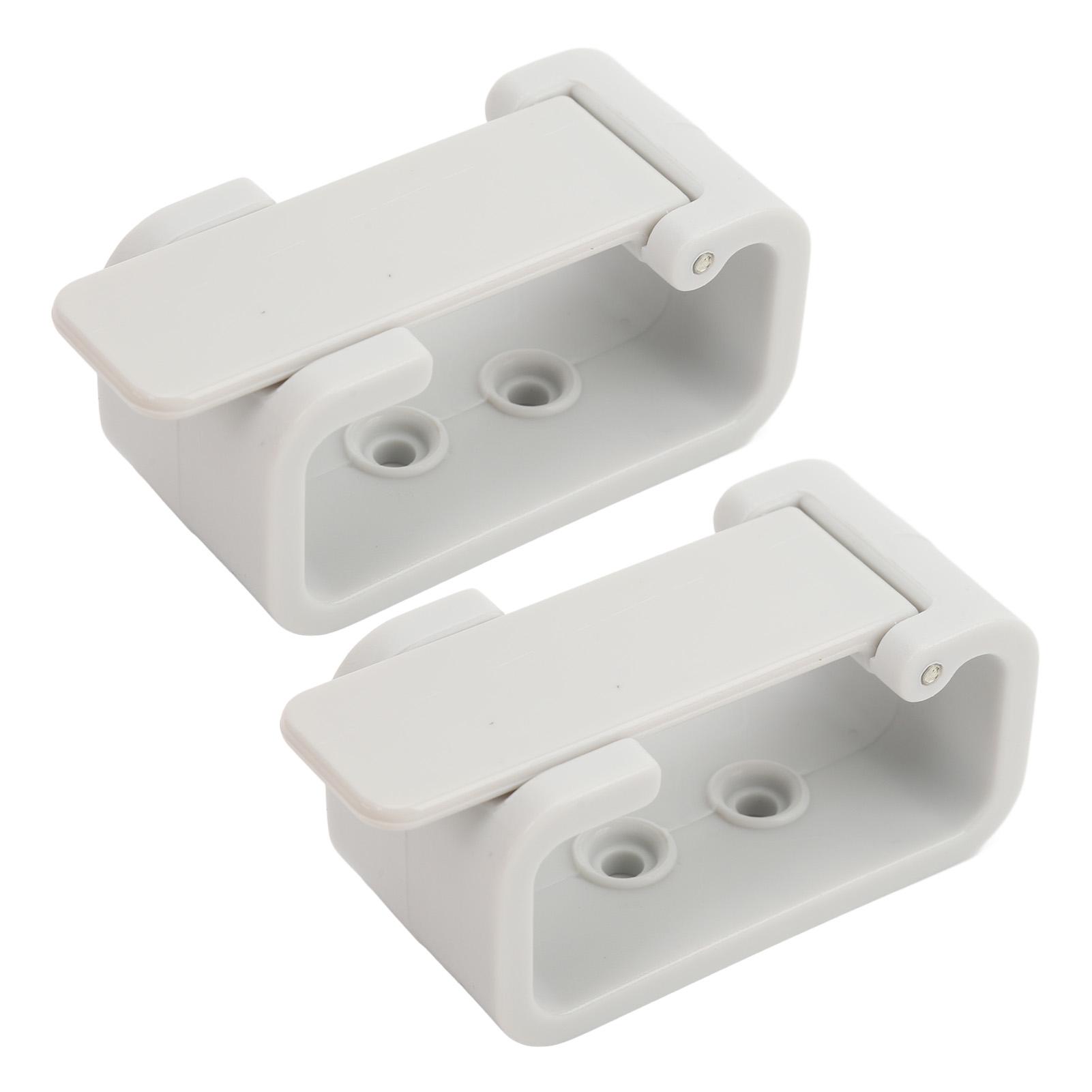 

2PCS RV Curtains Clips High Hardness White Side Curtain Hold Down Holdback Retainer for Campers Buses