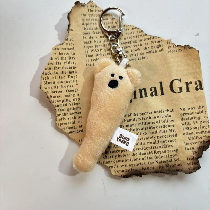 Funny Kawaii Ball Plush Pendant Keychain Cartoon Cute Bear Keychain Creative Backpack Decoration Accessories Gifts