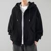Men's Japanese-Korean Style Loose Zipper Hoodie - Trendy Early Autumn/Winter Casual Jacket