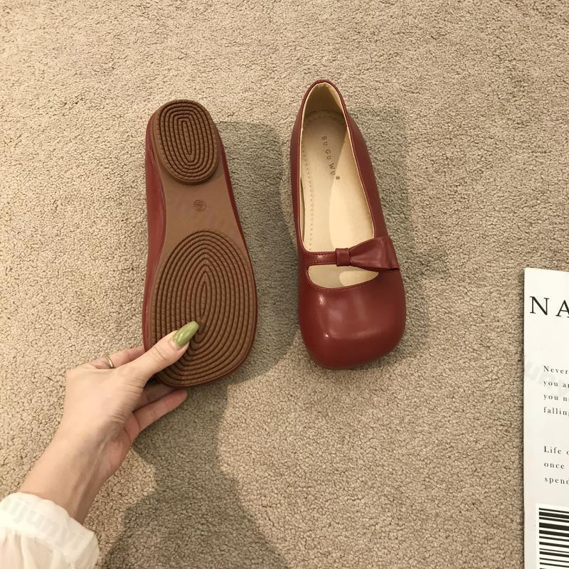 Damen Retro Flache Schuhe 2026 Herbst Bequem Rutschfest Outdoor Freizeitschuhe Leicht Weiche Sohle Mary Jane Schuhe Zapatos