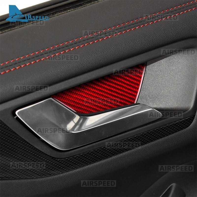 Real Soft Carbon Fiber Sticker For Ford Focus MK4/Focus ST 2024 2025 LHD Car Door Inner Bowl Frame
