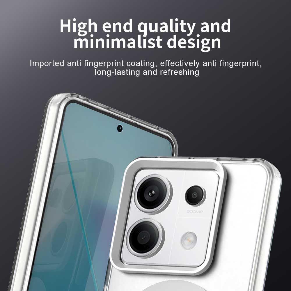 For Xiaomi Poco X6 5G/Note 13 Pro 5G Case Compatible with MagSafe PC+TPU+PET Anti-Drop Phone Cover