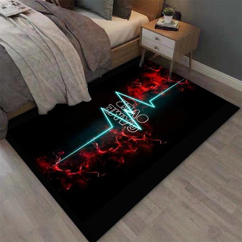 Alfombra de área Alfombra Alfombra de dibujos animados Gamer Juego Gamepad para Sala de estar Dormitorio infantil Sofá Cocina Felpudo Decoración Niño Antideslizante Alfombra de piso