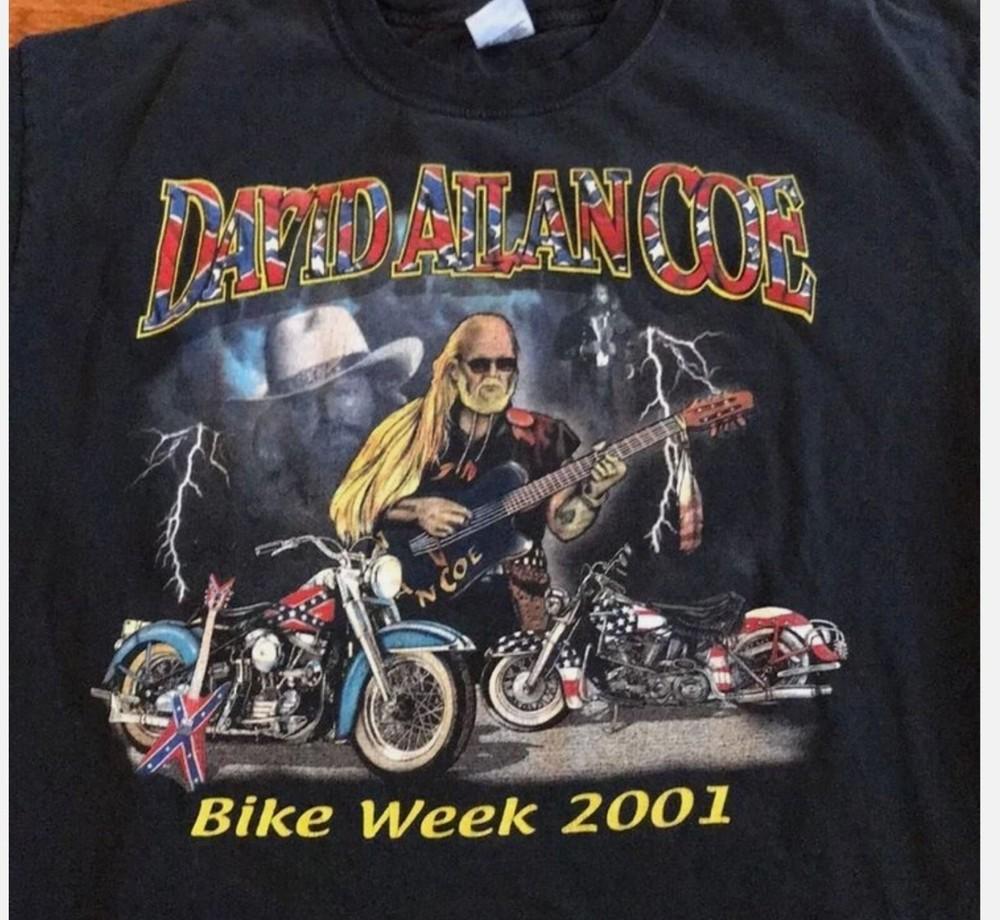 Vintage David Allan Coe Bike Week Tour 2001 Shirt Tee Adult