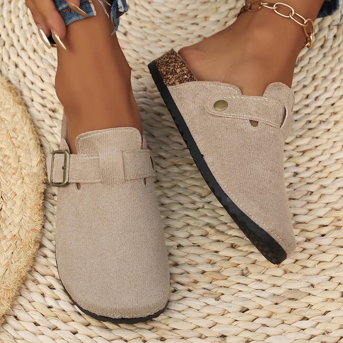 Мода 2024 года, женская элегантная дизайнерская обувь на танкетке, летние новые плоские нескользящие уличные туфли на плоской подошве для женщин 36 бежевый