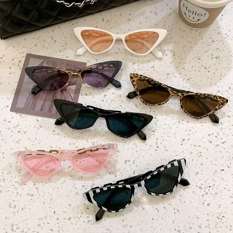 New Cat Eye Sunglasses Woman Trendy Colorful Fashion Eyewear Luxury Brand Designer Popular Sun Glasses UV400 Shades for Ladies
