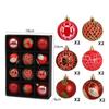 12pcs 6cm Painted Christmas Balls Pendant Plastic Xmas Tree Pendants  Home New Year Festival Gift